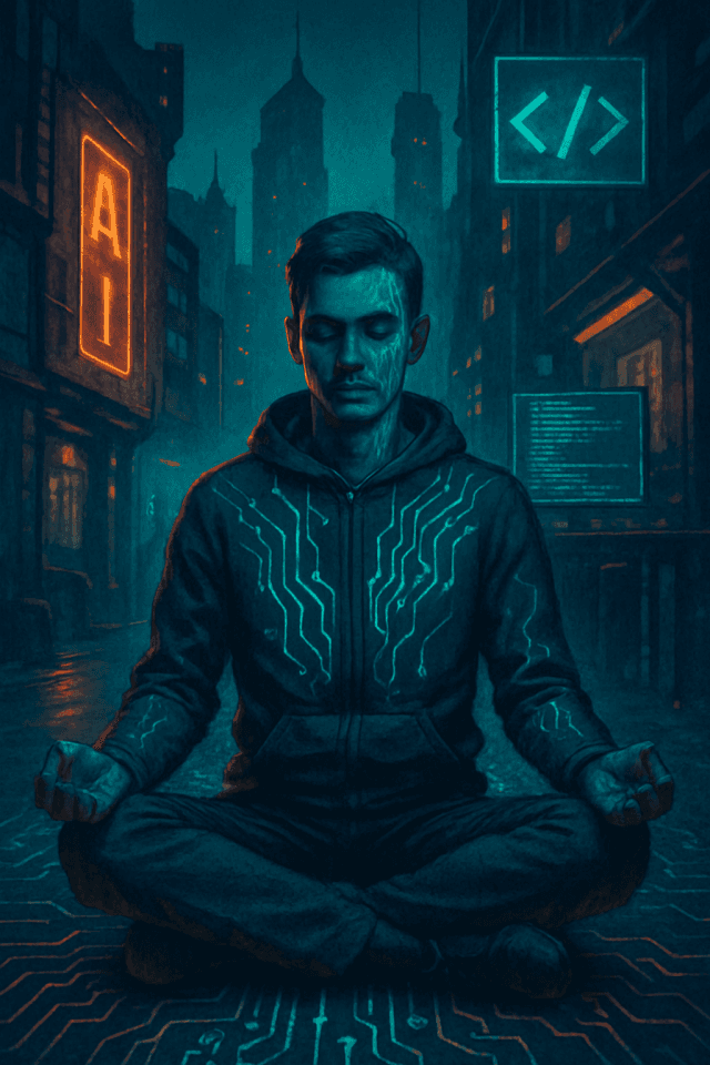 meditando en modo zen digital